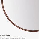 Image 1 of Casa Chic Fournier Стенно огледало с метална рамка кръгло Ø 80 см (EL-MIR-MET-80X80-ROS) (EL-MIR-MET-80X80-ROS)