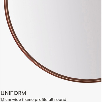 Image 1 of Casa Chic Fournier Стенно огледало с метална рамка кръгло Ø 80 см (EL-MIR-MET-80X80-ROS) (EL-MIR-MET-80X80-ROS)