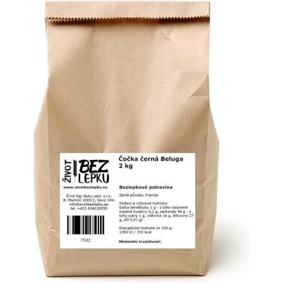 Život bez lepku Čočka černá Beluga 2 kg