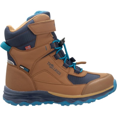 Trollkids Детски зимни ботуши Trollkids Kid's Hafjell Winter Boots XT Winter boots - Almond / Mystic Blue - размер 34 (EU) (702-2966-0417)
