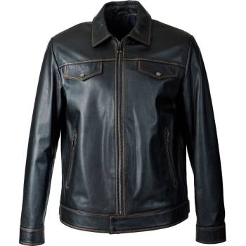 Jacket Club Мъжко яке от естествена кожа wm206 - Черно #411748 (411748_Черно)