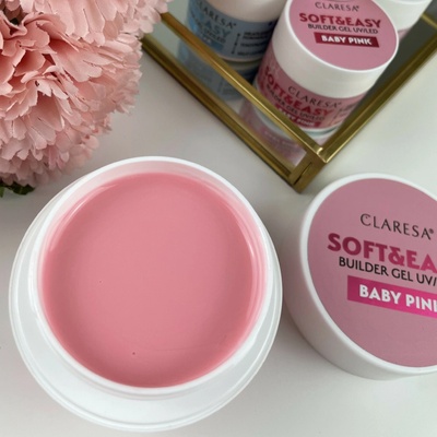 Claresa stavebný gél na nechty Soft & Easy BABY PINK 90 g