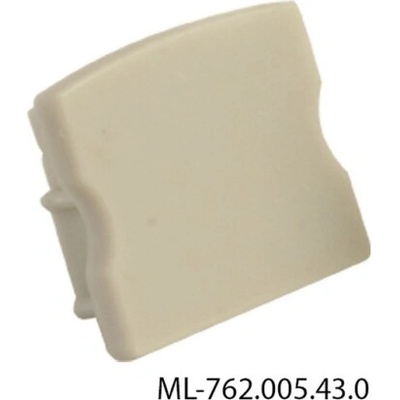 ML-762.005.43.0 Koncovka bez otvoru pro PS, šedá barva, 1 ks