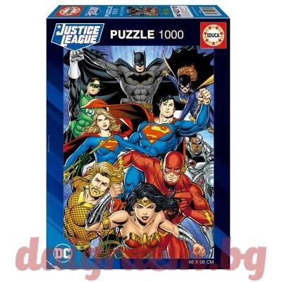 Educa Пъзел EDUCA 19935 - 1000 части - Лигата на справедливостта, DC Comics (EDU19935)