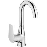 Inter Ceramic Едноръкохватков смесител за умивалник Inter Ceramic Alfi, гланциран хром, с въртящ се чучур (7401123 7119)
