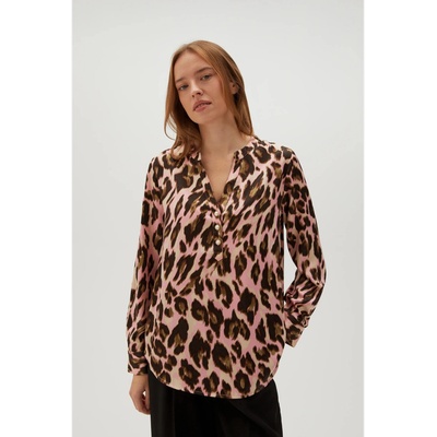 Moodo Кафяво-розова дамска шарена блуза Moodo Moodo | Rozov | ЖЕНИ | XS