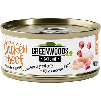Greenwoods Delight Chicken Fillet & Beef 24 x 70 g