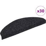 vidaXL Изтривалки за стълби, самозалепващи се, 30 бр. , 65x21x4 см, черни, полукръгли, големи (3365657)