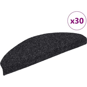 vidaXL Изтривалки за стълби, самозалепващи се, 30 бр. , 65x21x4 см, черни, полукръгли, големи (3365657)