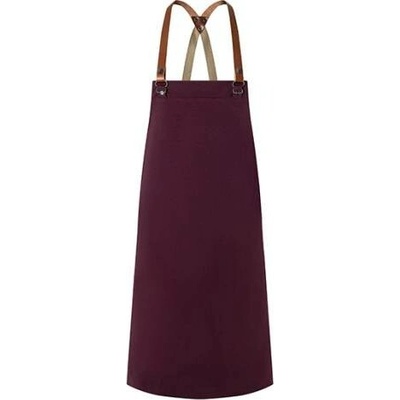 Karlowsky Gastro zástěra s laclem KY054 Aubergine 70x85cm