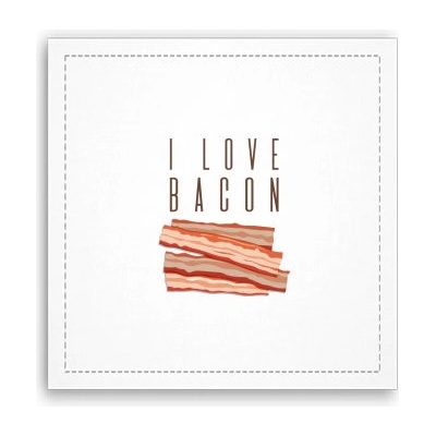Fotoobraz 40x40 cm I LOVE BACON