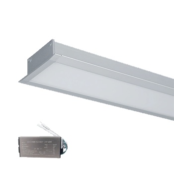 ELMARK Led ПРОФИЛ ЗА ВГРАЖДАНЕ s48 12w 4000k 600mm СИВ+АВАРИЕН БЛОК (99fm604012/gre)