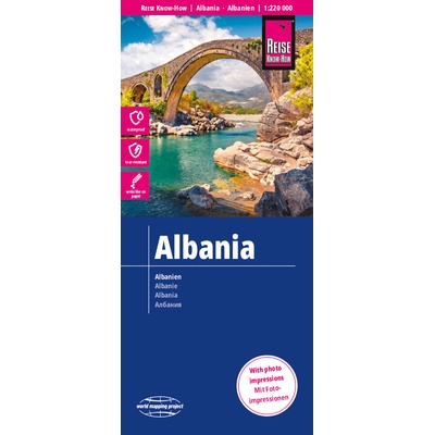 Reise Know-How Verlag mapa Albania (Albánie) 1:220 t.