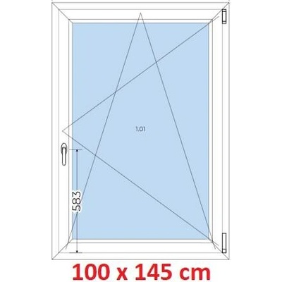Soft Plastové okno 1000 x 1450 mm otevíravé a sklopné Dub bahenní