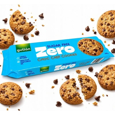 Gullón Choc chip sušenky s kousky čokolády bez cukru 150 g – Zboží Dáma