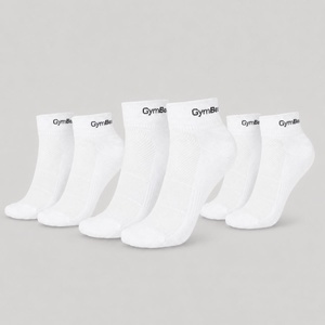 GymBeam Чорапи Quarter 3Pack White M