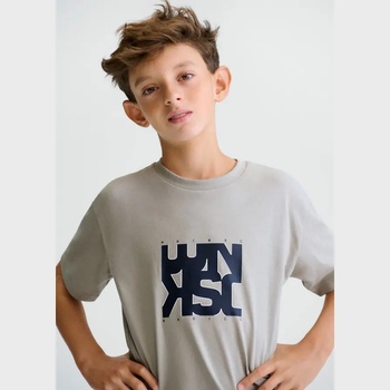 MAYORAL Тениска къс ръкав basic в сиво-бежов цвят за момче Mayoral