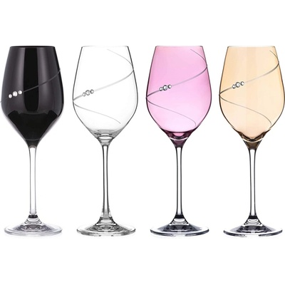 Diamante barevných sklenic na bílé víno Silhoutte City Selection 4 x 360 ml