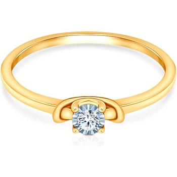 SAVICKI Годежен пръстен savicki: двуцветно злато, диамант