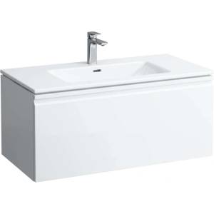 Laufen Pro S - Шкафче с умивалник, 100x50x46 см, 1 чекмедже, лъскаво бяло H8609654751041 (H8609654751041)