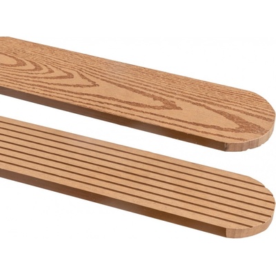 WPC plotové prkno 3D 71 x 11 x 1000 mm s půlkulatou hlavou, original wood