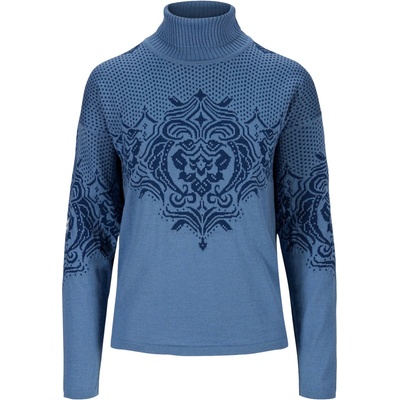 Dale of Norway Дамски вълнен пуловер Dale of norway Women's Rosendal Sweater Merino jumper - Blue Shadow / Indigo (105-4650-0112)