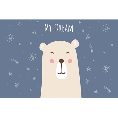 DIMEX ART Флизелинов фототапет мечка и звезди 375 x 250 см