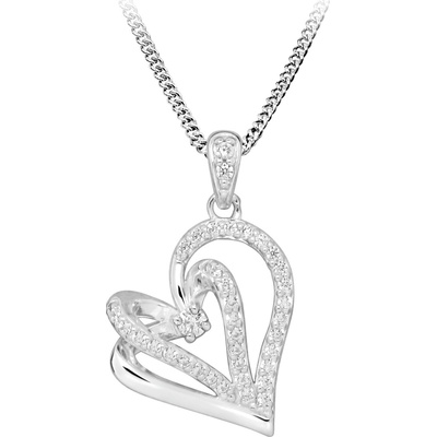 Silver Cat Strieborný náhrdelník so srdiečkom SC603