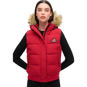 SUPERDRY Елек Superdry Everest Faux Fur vest - Red (Barndoor Red)