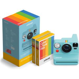 Polaroid Now+ Gen3 Artic Blue + Color Film Bundle 16 Photos (6645)