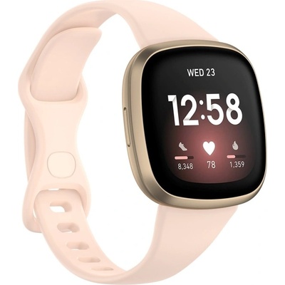 PROTEMIO BUTTERFLY Řemínek pro Fitbit Versa 4 / 3 / Fitbit Sense světle růžový 51403