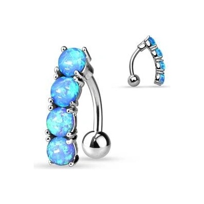 Šperky4U piercing do pupíku opály modré WP01312-OP06