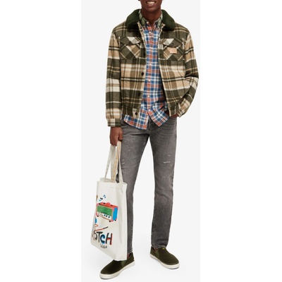 Scotch & Soda Зелено-бежово мъжко яке от вълнена смес Scotch & Soda Teddy Scotch & Soda | Bezhov | МЪЖЕ | M