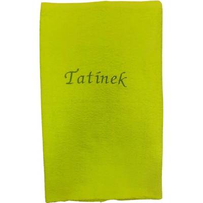 Top textil osuška s nápisem tatínek pistáciová 70 x 120 cm