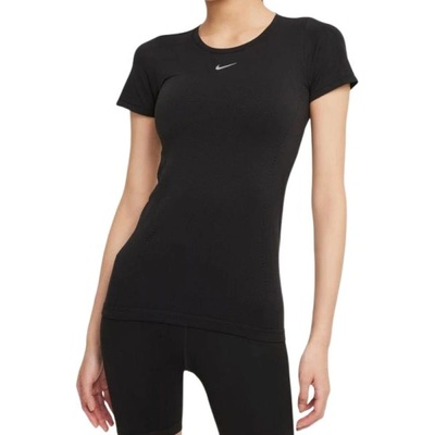 Дамска тениска Nike Dri-Fit Aura Slim Fit Short Sleeve Top W - Черен