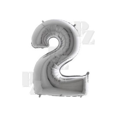 Luma Balónek foliový 101cm stříbrný č.2