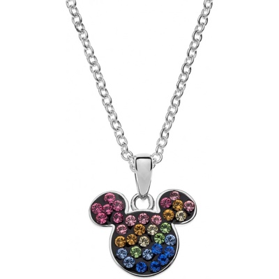 Disney Hravý strieborný náhrdelník Mickey Mouse C901370SRML-B