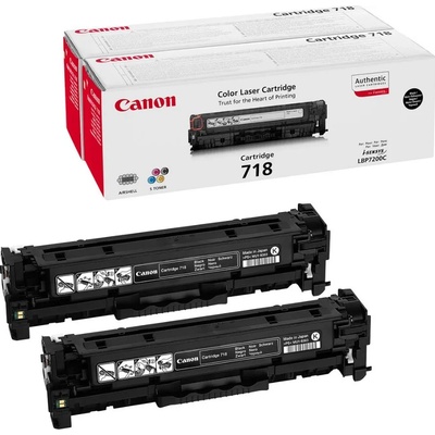 Canon Тонер касета Canon - CRG-718, за i-SENSYS LBP7200, 2 броя, черна (2662B005AA)