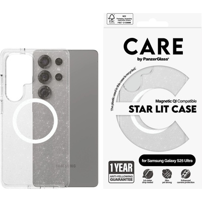 Panzer Гръб Care by PanzerGlass за Samsung Galaxy S25 Ultra, Flagship Case, Urban Combat, Star Lit, QI Compatible, Блестящ