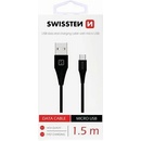 Swissten 71504301 USB/Micro USB, 1,5m, černý