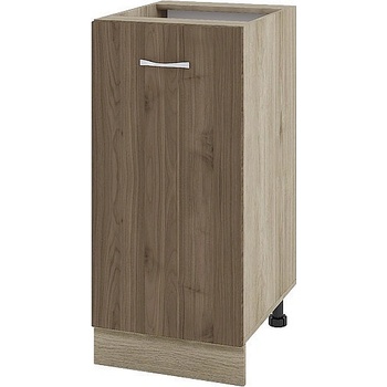 ИРИМ Долен шкаф с една врата и рафт Сити АРО-21 дъб сонома арвен / орех адмирал 40 см