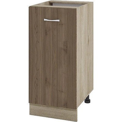 ИРИМ Долен шкаф с една врата и рафт Сити АРО-21 дъб сонома арвен / орех адмирал 40 см