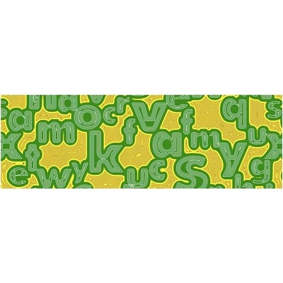 Dimex M-355 vliesová fototapeta na zeď Green letters rozměry 330 x 110 cm