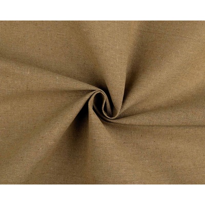 Lněné plátno 380774/61 jednobarevné hnědobéžové, š.150cm (látka v metráži)