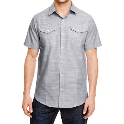 Burnside pánska košeľa s krátkym rukávom BU9247 black-white Heather