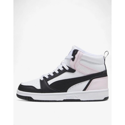 PUMA Rebound V6 Mid Shoes White/Black/Pink