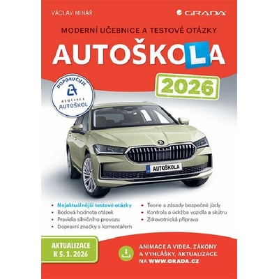 Autoškola 2026 - Moderní učebnice a testové otázky