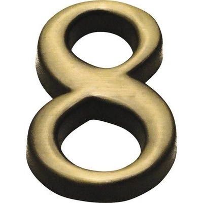 Domové číslo "8" bronz česaný 5 cm