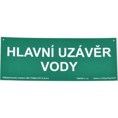 Traiva s.r.o Hlavní uzávěr vody Verze: Plast 210 x 80 mm tl. 0.5 mm - Kód: 00328