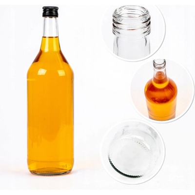 Sklenená fľaša 1000ml 30cm MONOPOL